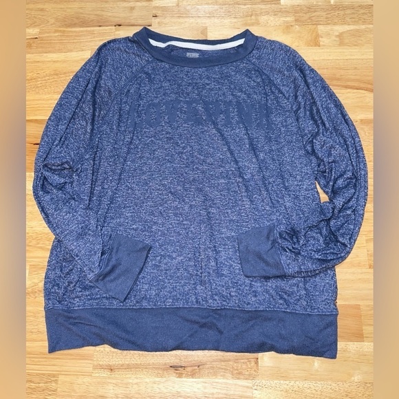 PINK by Victoria’s Secret ‘Love Pink’ Blue Soft & Thin Crew Neck - Size M - Picture 3 of 11